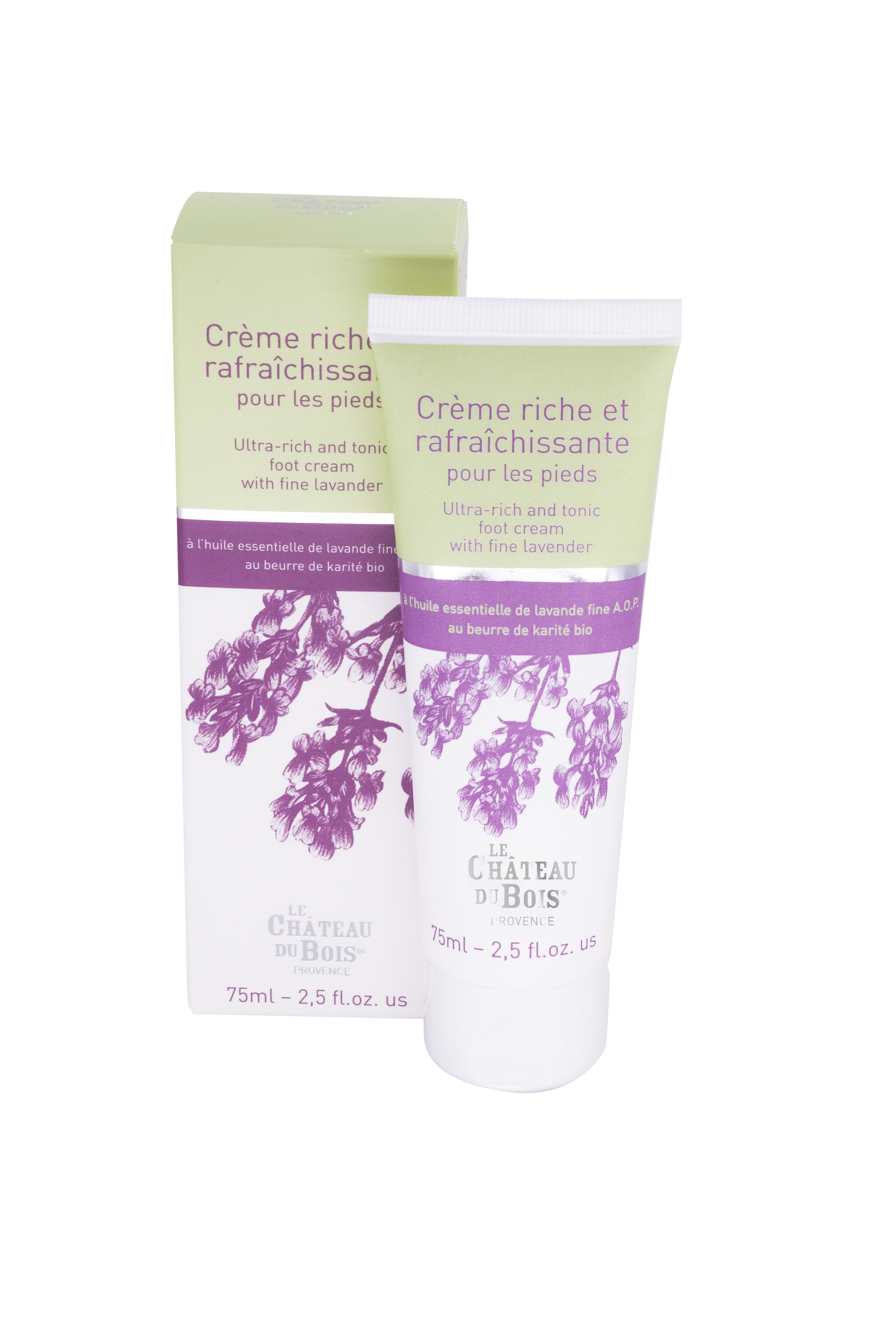 Ultra-rich and tonic foot cream with fine lavender - 2.5 fl. oz. us